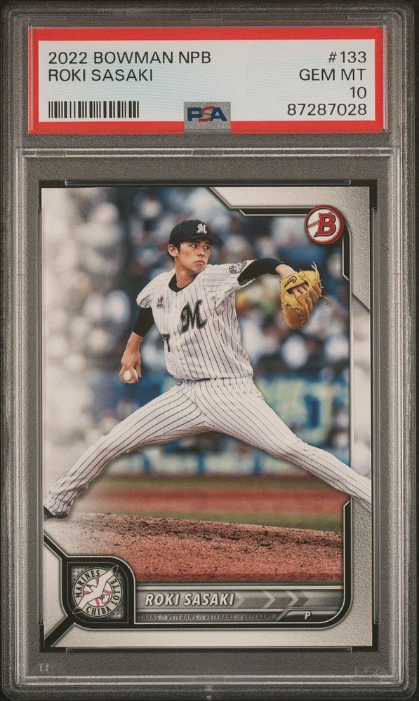2022 Bowman Npb 133 Roki Sasaki PSA 10