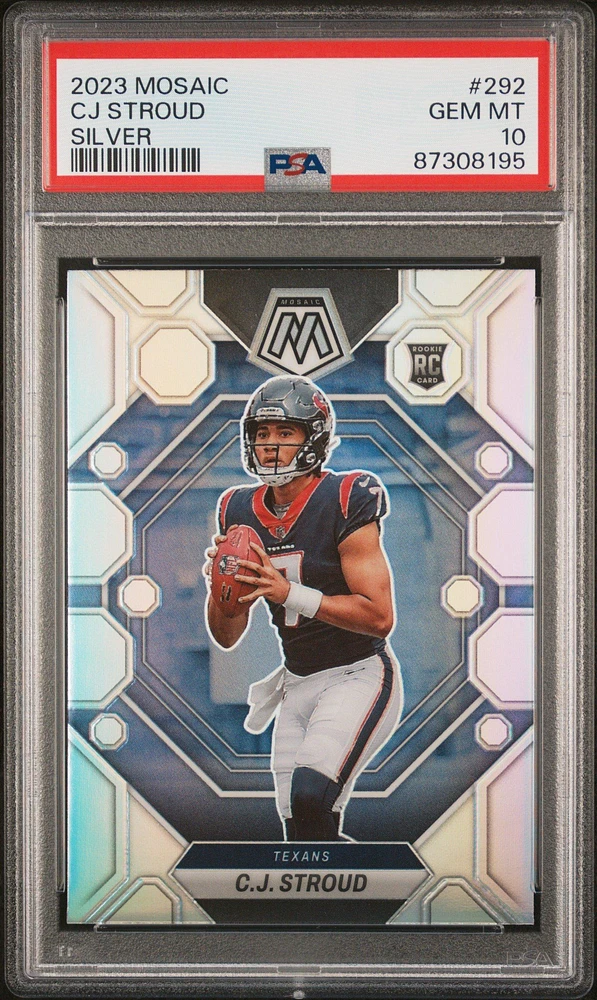 2023 Panini Mosaic 292 Cj Stroud Silver PSA