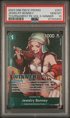 2023 One Piece Promos 007 Jewelry Bonney Tournament Pack Vol.3-winner PSA 10