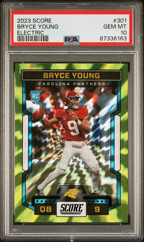 2023 Panini Score 301 Bryce Young Electric PSA 10