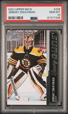 2021-2022 Upper Deck 226 Jeremy Swayman PSA 10