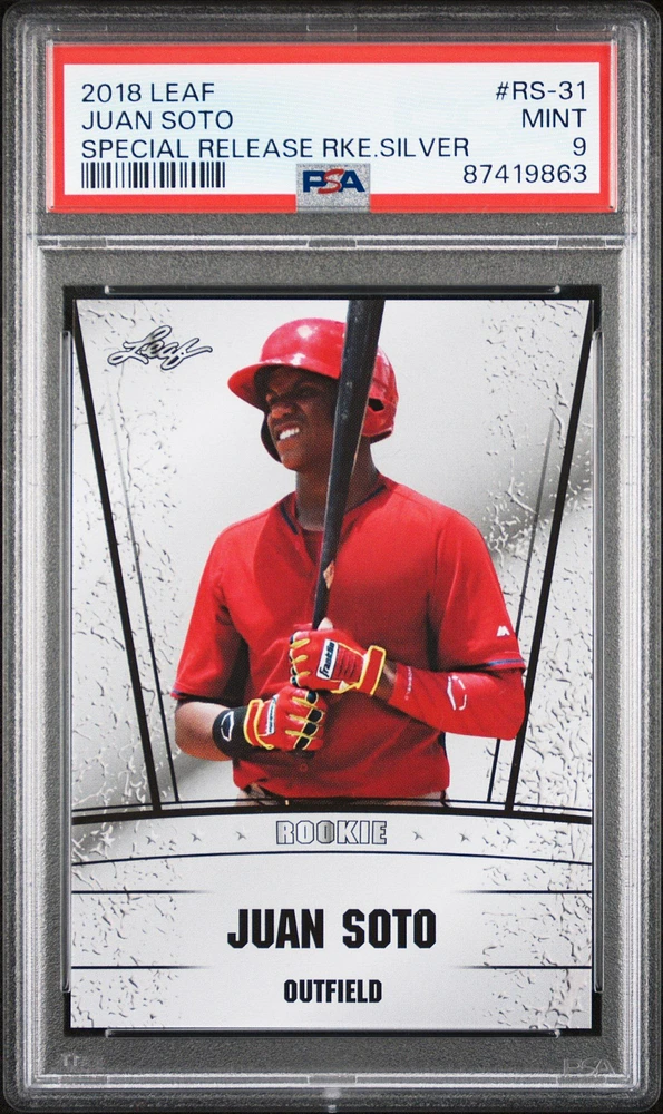2018 Leaf Special Release Rookie Silver Rs-31 Juan Soto PSA 9