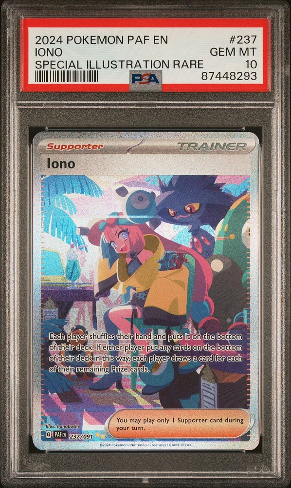 2024 Pokemon Paf En-paldean Fates 237 Iono PSA