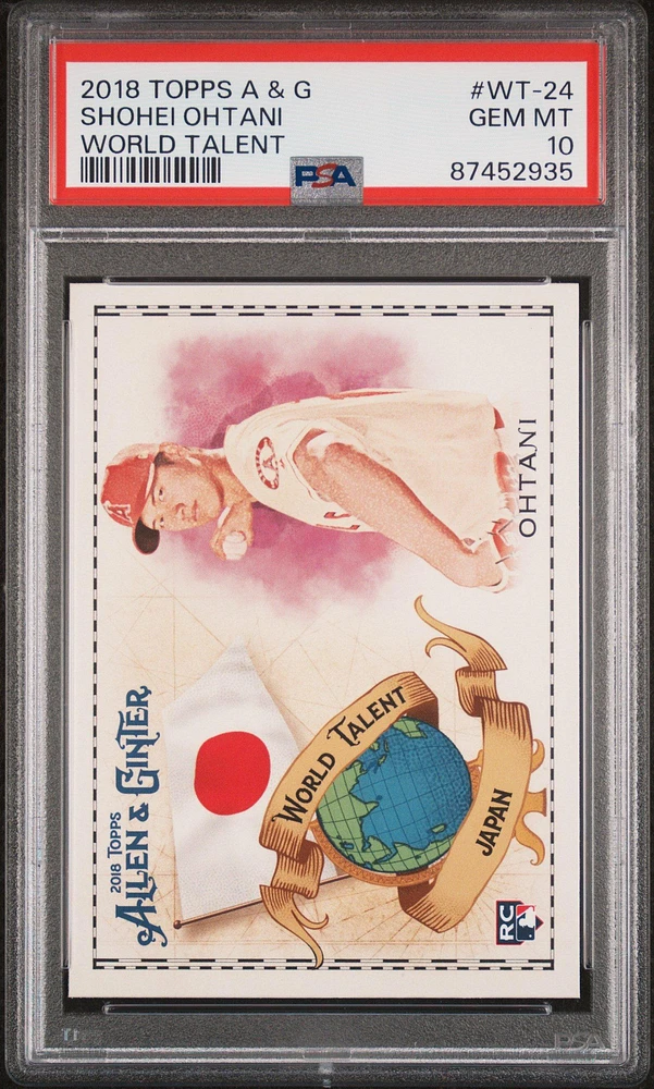 2018 Topps Allen & Ginter World Talent Wt-24 Shohei Ohtani PSA 10
