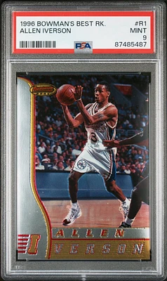 1996 Bowman's Best Rookie R1 Allen Iverson PSA 9