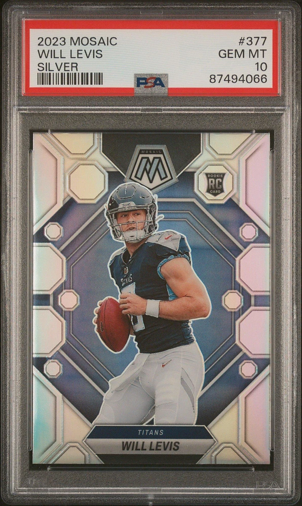 2023 Panini Mosaic 377 Will Levis Silver PSA 10