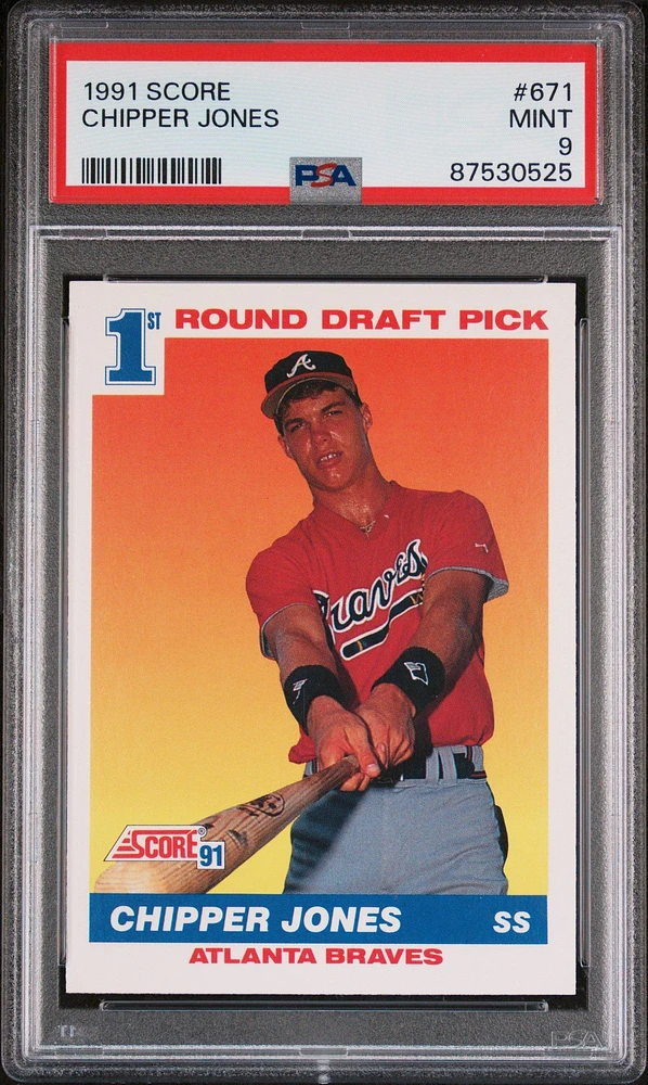 1991 Score 671 Chipper Jones PSA 9