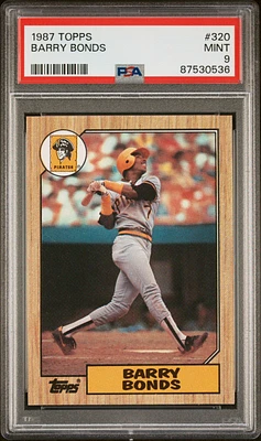 1987 Topps 320 Barry Bonds PSA 9