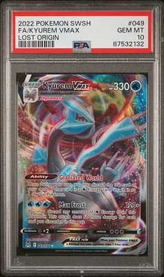 2022 Pokemon Sword & Shield Lost Origin 049 Full Art/kyurem Vmax PSA 10