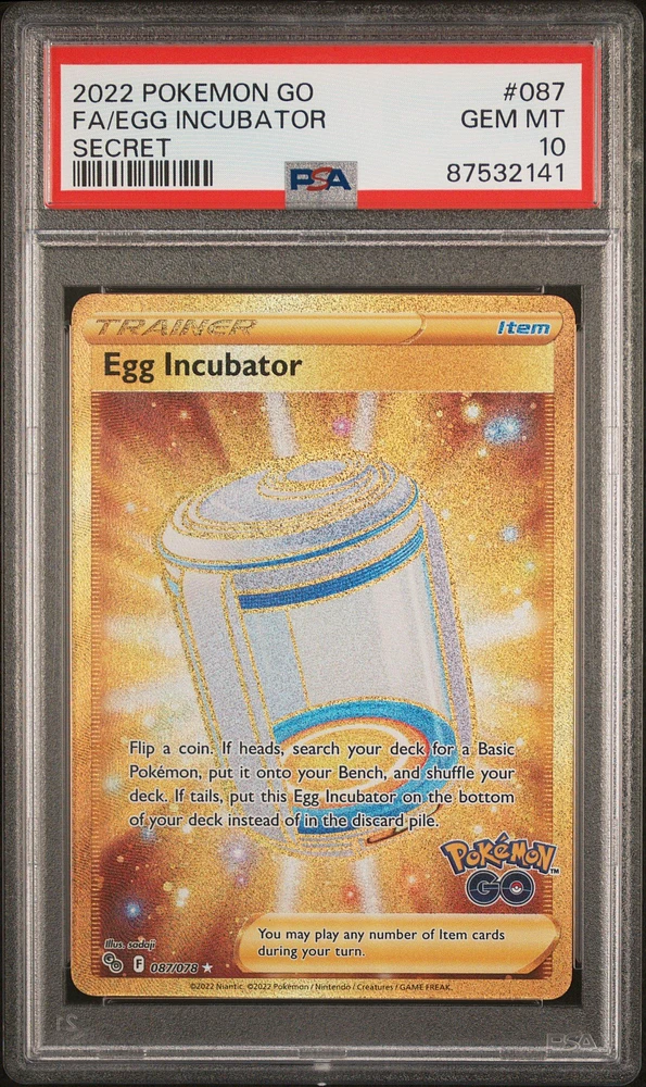 2022 Pokemon Go 087 Fa/egg Incubator PSA 10