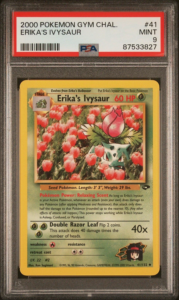 2000 Pokemon Gym Challenge 41 Erika's Ivysaur PSA
