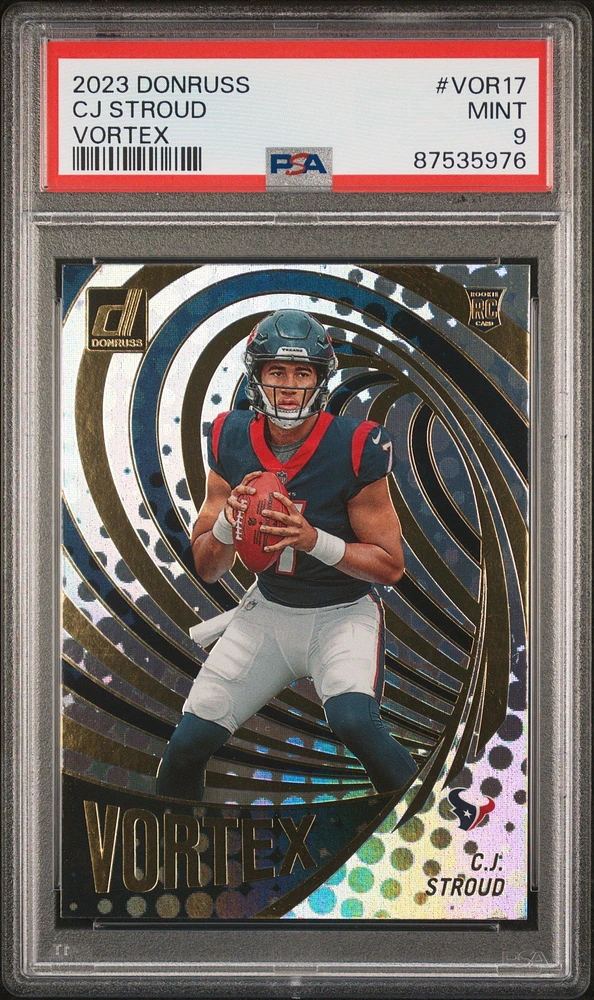2023 Panini Donruss Vortex Vor17 Cj Stroud PSA 9