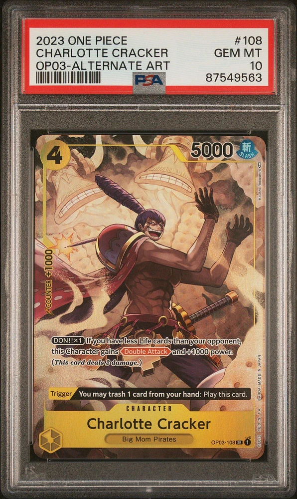 2023 One Piece Pillars Of Strength 108 Charlotte Cracker Alternate Art PSA 10