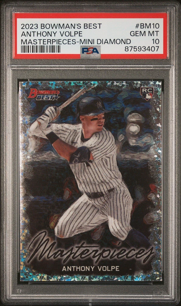 2023 Bowman's Best Bowman Masterpieces Bm10 Anthony Volpe Mini Diamond PSA 10