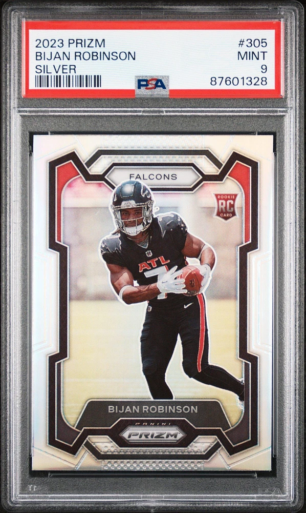 2023 Panini Prizm 305 Bijan Robinson Silver Prizm PSA 9