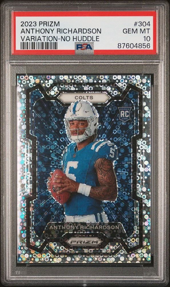 2023 Panini Prizm 304 Anthony Richardson Variation-no Huddle PSA 10