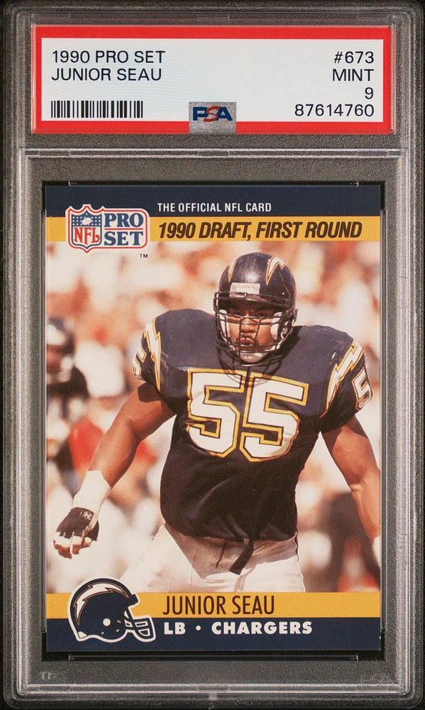 1990 Pro Set 673 Junior Seau PSA 9