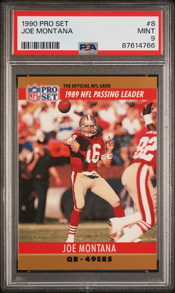 1990 Pro Set 8 Joe Montana PSA 9