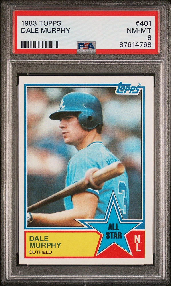 1983 Topps 401 Dale Murphy PSA 8
