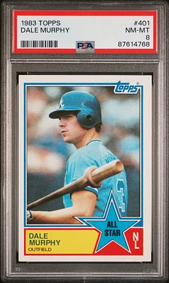 1983 Topps 401 Dale Murphy PSA 8