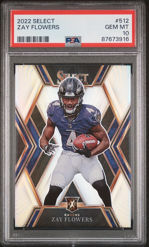 2022 Panini Select 512 Zay Flowers PSA 10