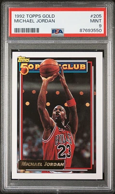 1992 Topps Gold 205 Michael Jordan PSA 9