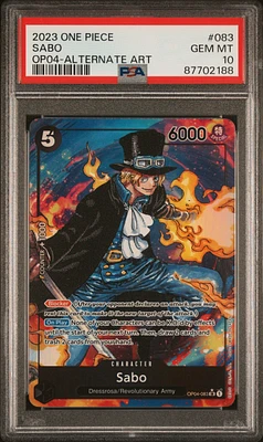 2023 One Piece Op04-kingdoms Of Intrigue 083 Sabo Alternate Art PSA 10