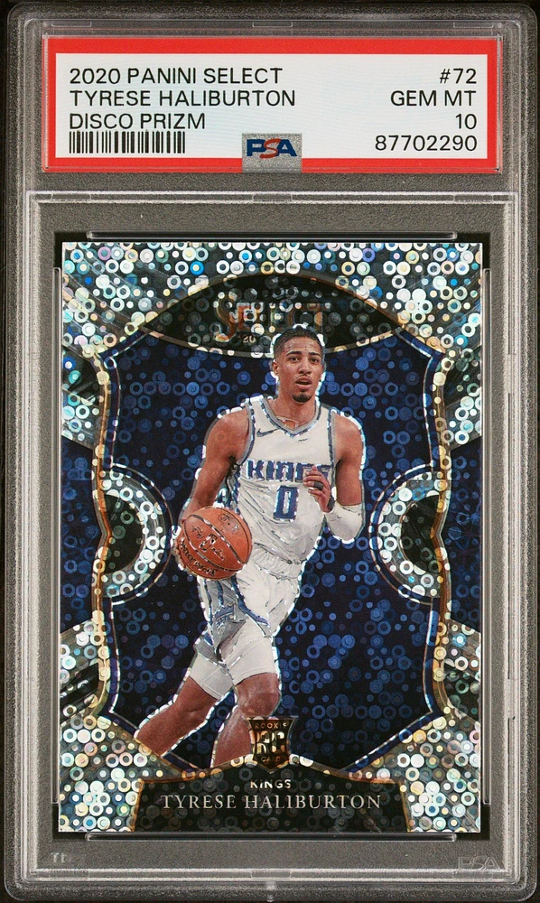 2020 Panini Select 72 Tyrese Haliburton Disco Prizm PSA 10