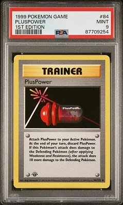 1999 Pokemon Game 84 Pluspower 1st Edition PSA 9