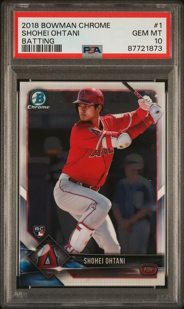 2018 Bowman Chrome 1 Shohei Ohtani Batting PSA 10