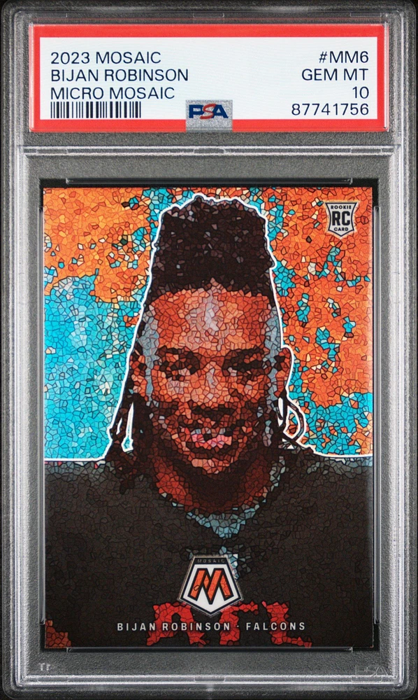 2023 Panini Mosaic Micro Mosaic Mm6 Bijan Robinson PSA 10