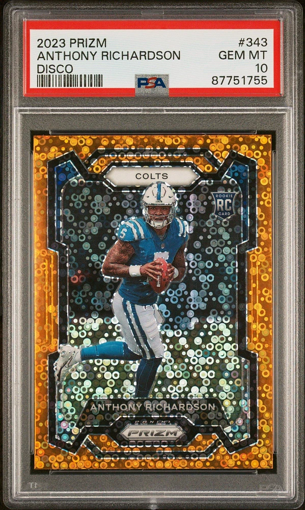 2023 Panini Prizm 343 Anthony Richardson Disco Prizm PSA