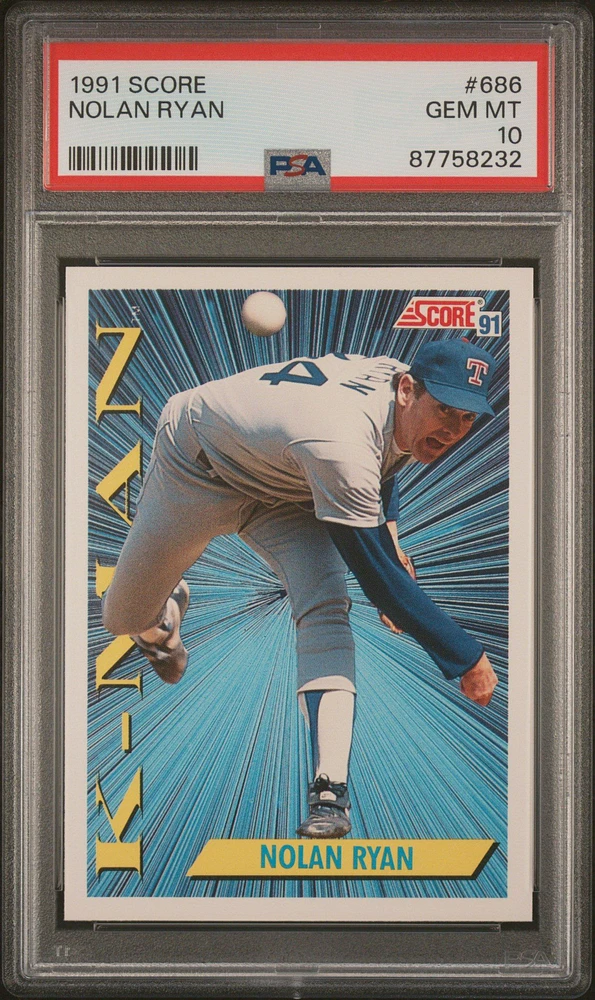 1991 Score 686 Nolan Ryan PSA 10