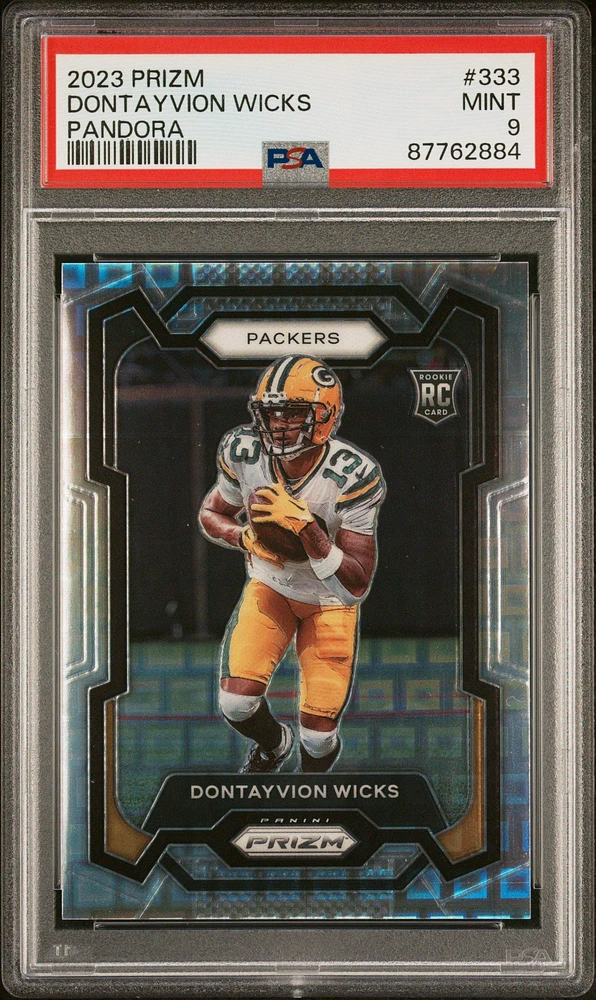 2023 Panini Prizm 333 Dontayvion Wicks Pandora PSA