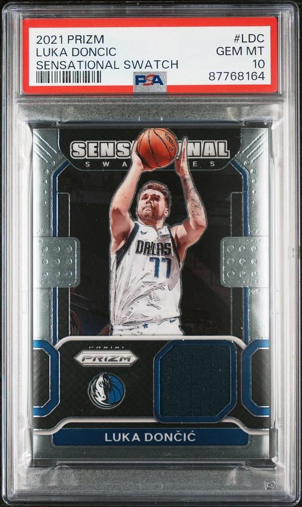 2021 Panini Prizm Sensational Swatches Ldc Luka Doncic PSA 10
