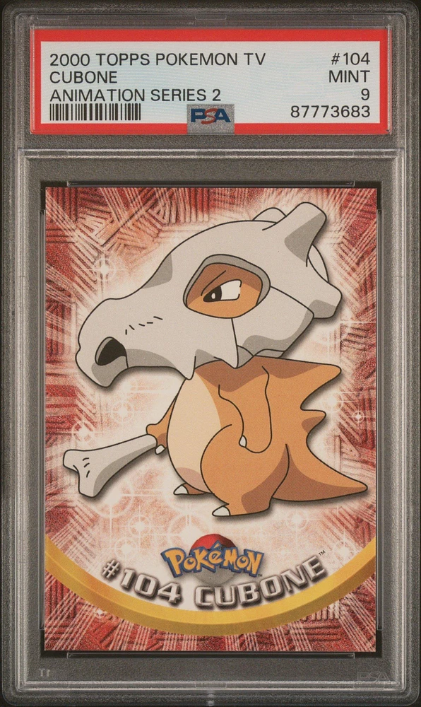 2000 Topps Pokemon Tv Animation Series 2 104 Cubone PSA 9