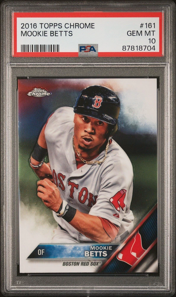 2016 Topps Chrome 161 Mookie Betts PSA 10