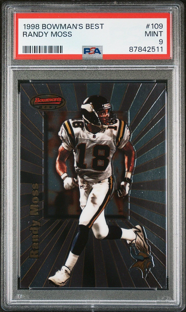 1998 Bowman's Best 109 Randy Moss PSA 9