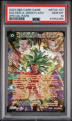 2023 Dragon Ball Super Card Game Series 23 Perfect Combination Bt23-127 Ss2 Kefla, Srgn Flash PSA 10