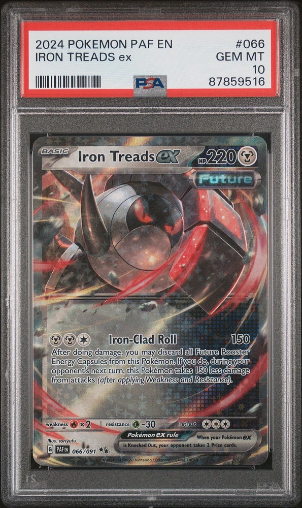 2024 Pokemon Paf En-paldean Fates 066 Iron Treads Ex PSA 10