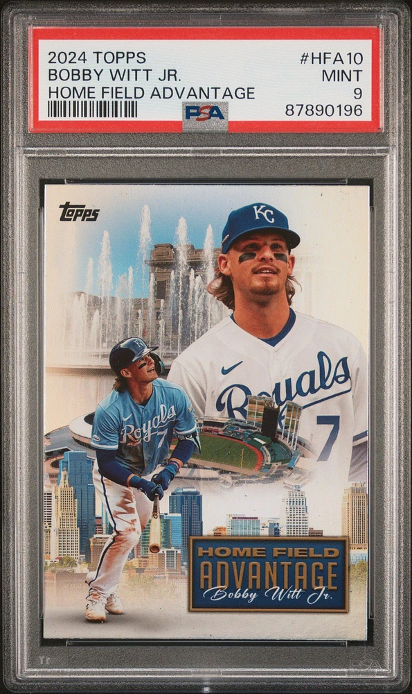 2024 Topps Home Field Advantage Hfa10 Bobby Witt Jr. PSA 9