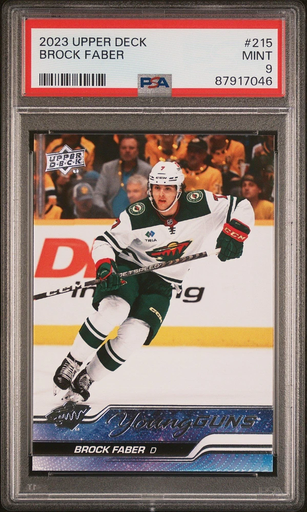 2023 Upper Deck 215 Brock Faber PSA 9