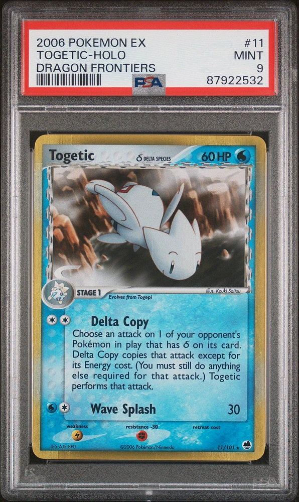 2006 Pokemon Ex Dragon Frontiers 11 Togetic-holo PSA 9