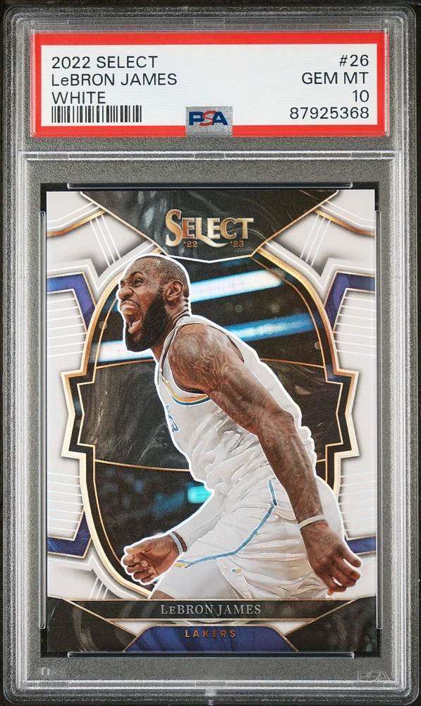 2022 Panini Select 26 Lebron James White PSA 10