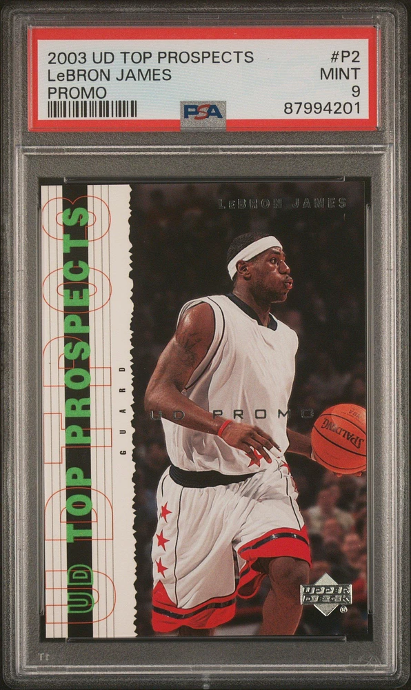 2003 Upper Deck Top Prospects Promo P2 Lebron James Promo PSA 9