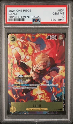 2024 One Piece Championship 2023 Event Pack 034 Sanji PSA 10