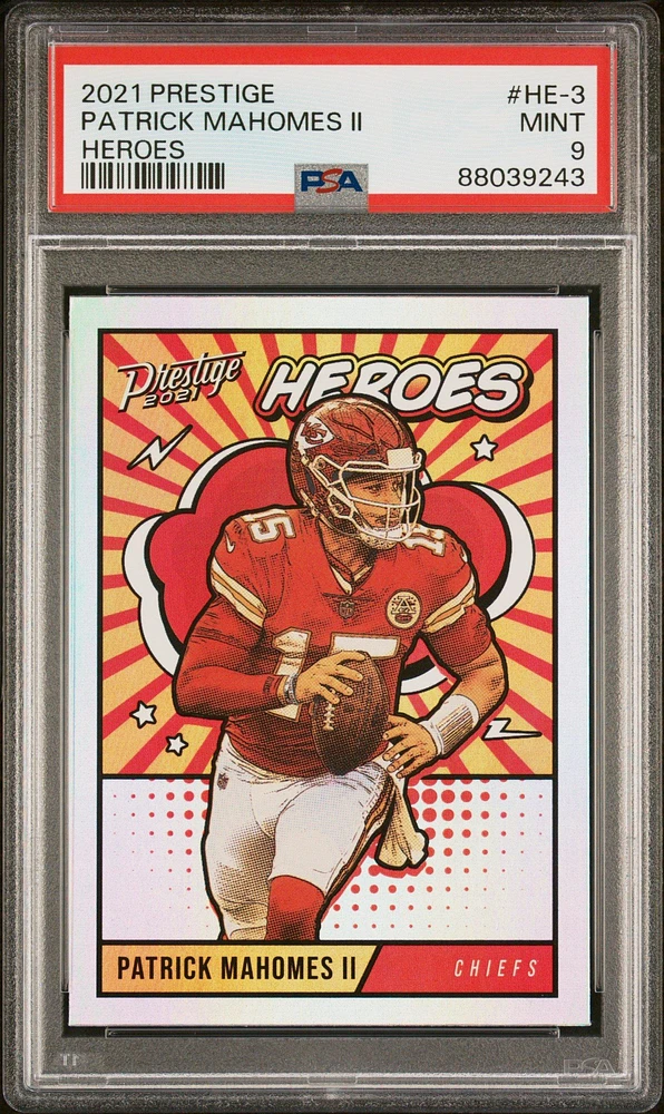 2021 Panini Prestige Heroes He-3 Patrick Mahomes Ii PSA 9