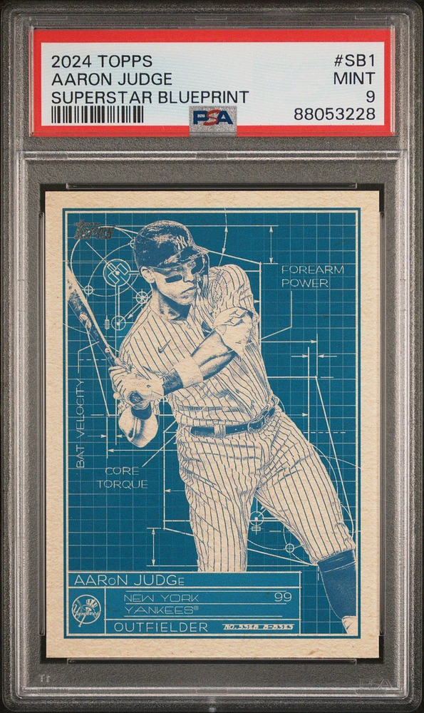 2024 Topps Superstar Blueprint Sb1 Aaron Judge PSA 9