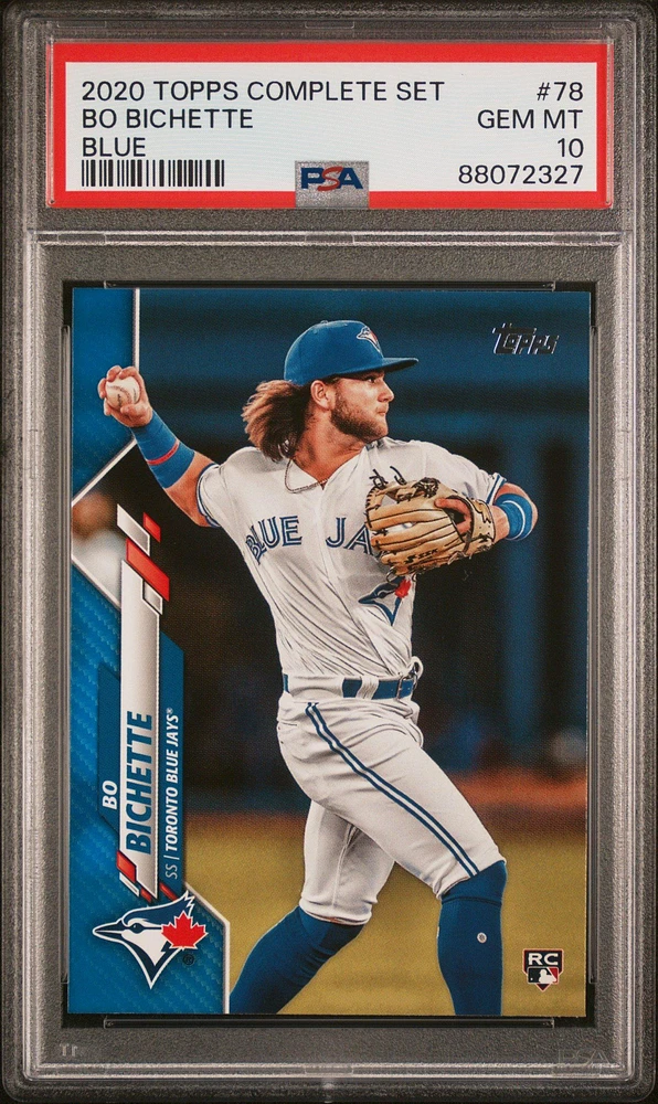 2020 Topps Complete Set 78 Bo Bichette Blue PSA 10
