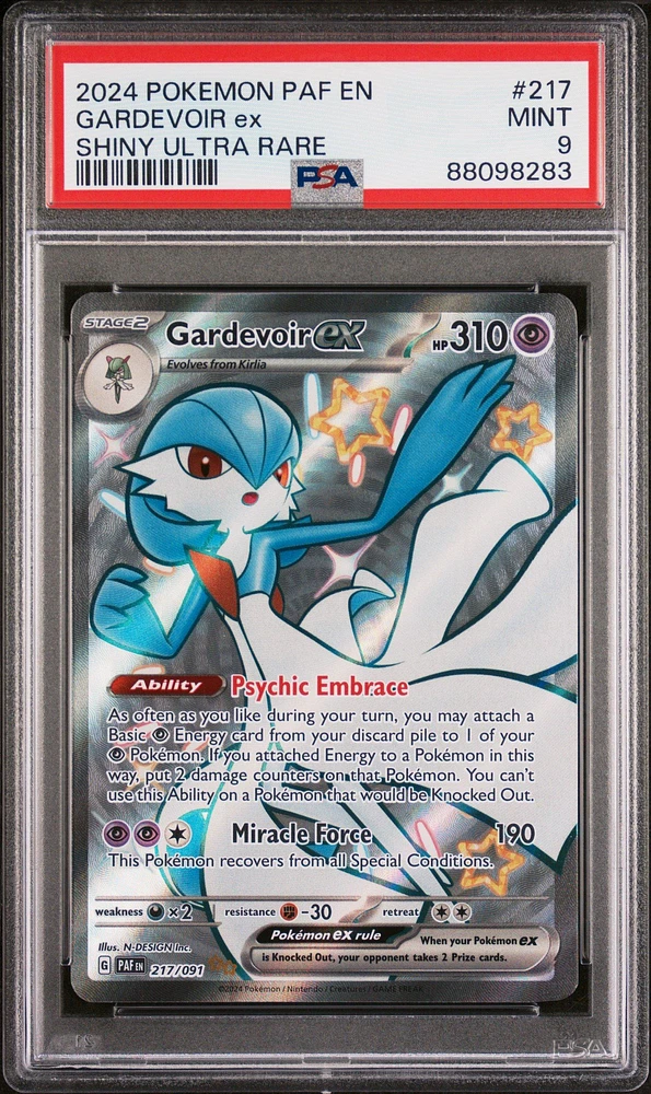 2024 Pokemon Paf En-paldean Fates 217 Gardevoir Ex PSA 9